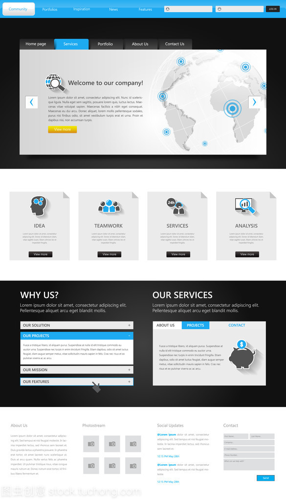 矢量企业网站模板设计 如何打造专业、高效、视觉统一的线上门户