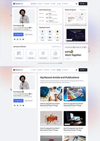 产品设计师个人简历网页模板 现代HTML5网站设计